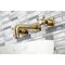 Kingston Brass KS6123BX Two-Handle Wall Mount Bathroom Faucet, Antique Brass KS6123BX - alternate 4
